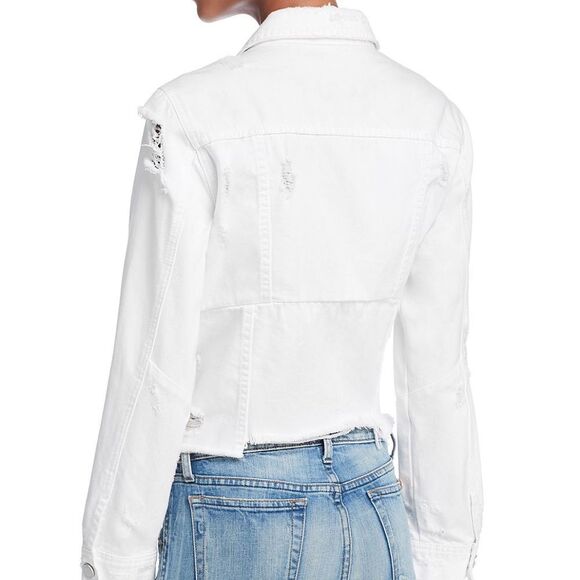 BLANKNYC Frayed Distressed Denim Jacket, Small - Picture 2 of 8